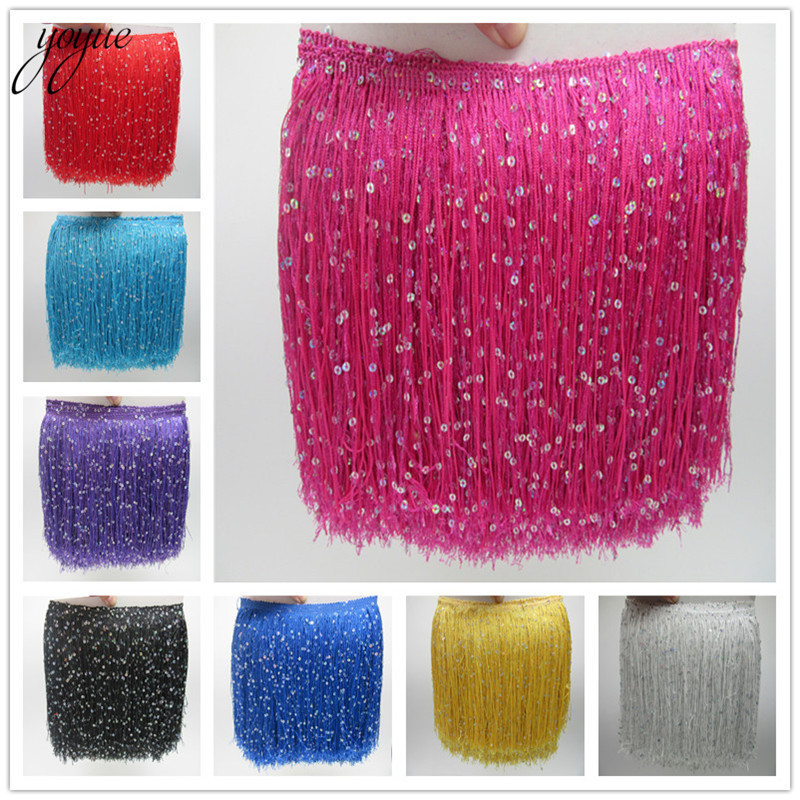 Beaded Trim Fringe - YOYUE 긴 폴리에스터 스팽글 술 프린지