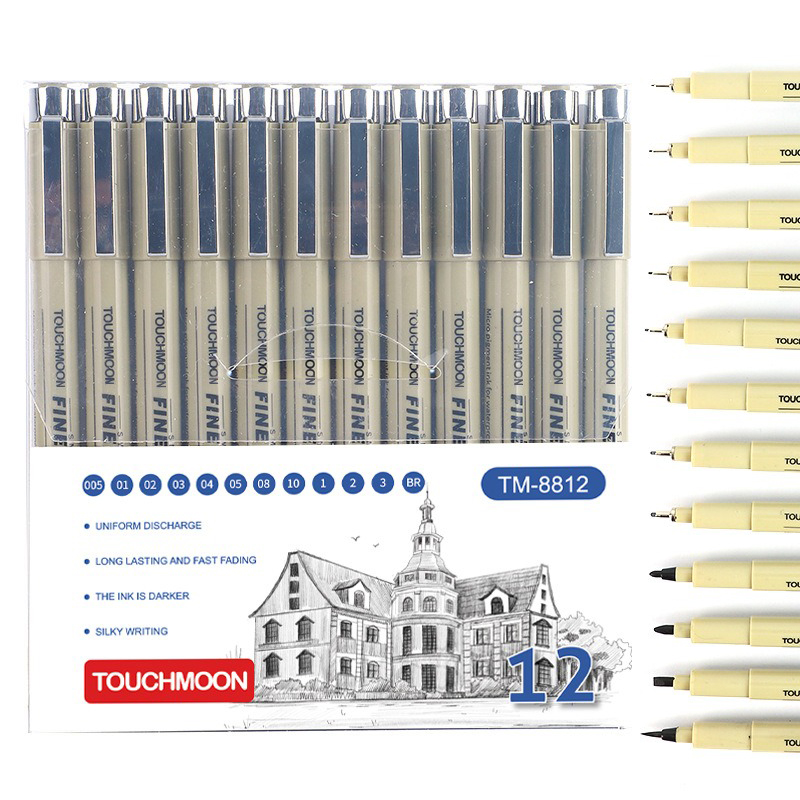 Copic Marker Sketch - 12팁 피그먼트 라이너 마이크론 잉크 마커