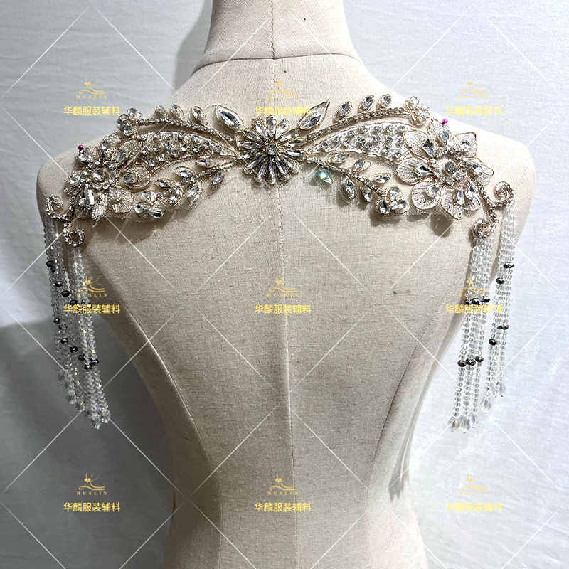Beaded Trim Fringe - 펜던트와 핸드 페르시 프린지 트림 드레스에