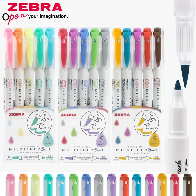 Zebra Pen Sarasa - ZEBRA 밀드라이너 하이라이터 펜 세트, 일본