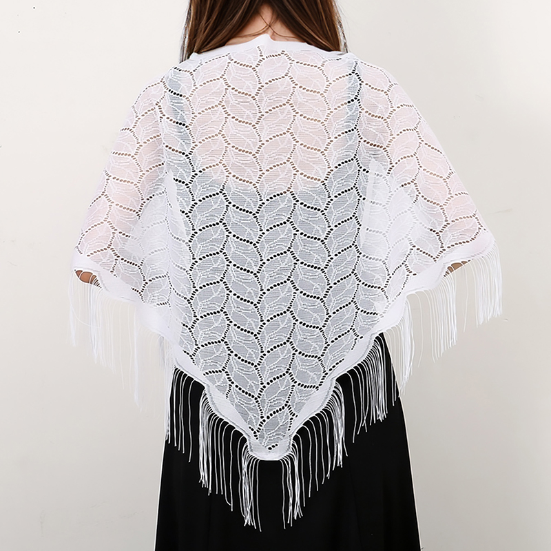 Tassel Fringe Trim - 우아한 술 삼각형 스카프 폴리에스터 기도용