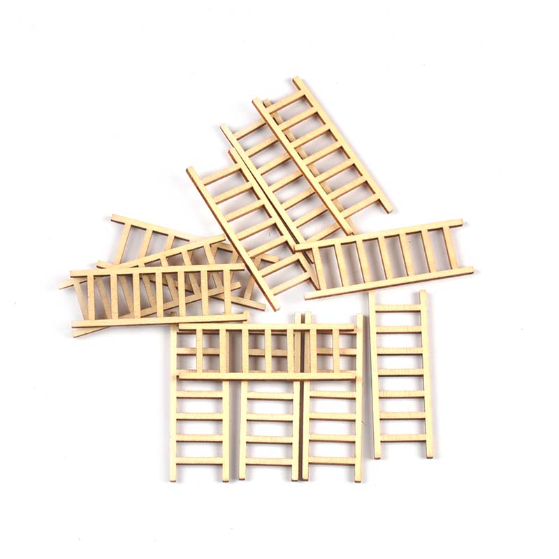 Craft Embellishment - 20 개/몫 20x60mm 자연 사다리 나무