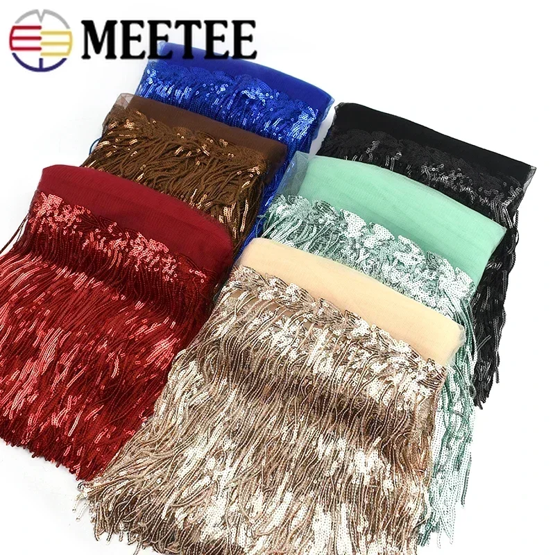 Beaded Trim Fringe - 스팽글 자수 술 프린지 레이스 트림,