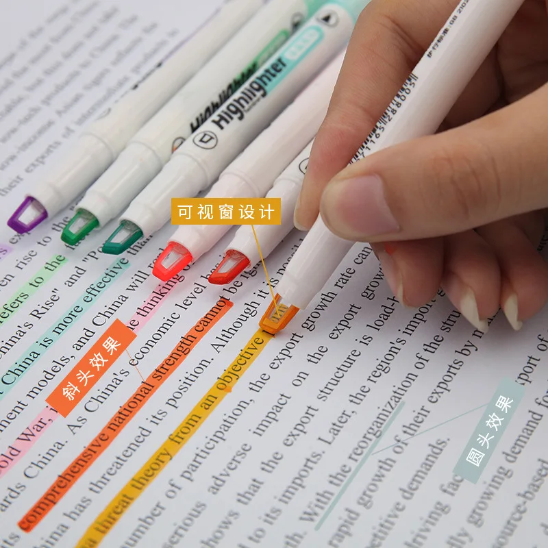Stabilo Marker Boss - 독특한 창 팁 하이라이터 펜, 더블