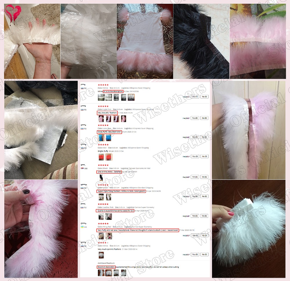1 미터 멋진 부드러운 푹신한 염색 다채로운 터키 Ma - Feather Trim Marabou 리뷰 및 가격