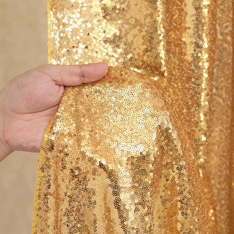 골드/은빛 스팽글 배경 커튼, 2개 패널 - 파티 결혼 - Sequin Fabric Panel 리뷰 및 가격