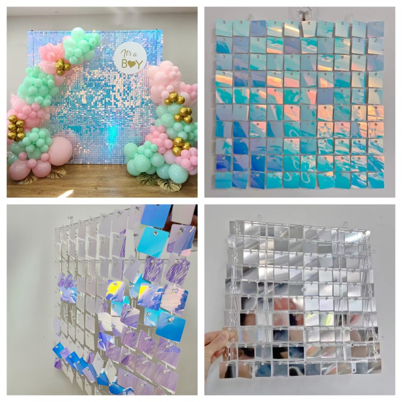 18 Pcs 스팽글 패널 배경 생일 장식 졸업 웨딩 약 - Sequin Fabric Panel 리뷰 및 가격