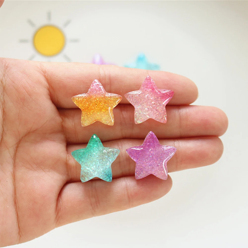 그라디언트 스타 시리즈 송진 플랫 백 카보숑, 스크랩북 - Christmas Craft Embellishment 리뷰 및 가격