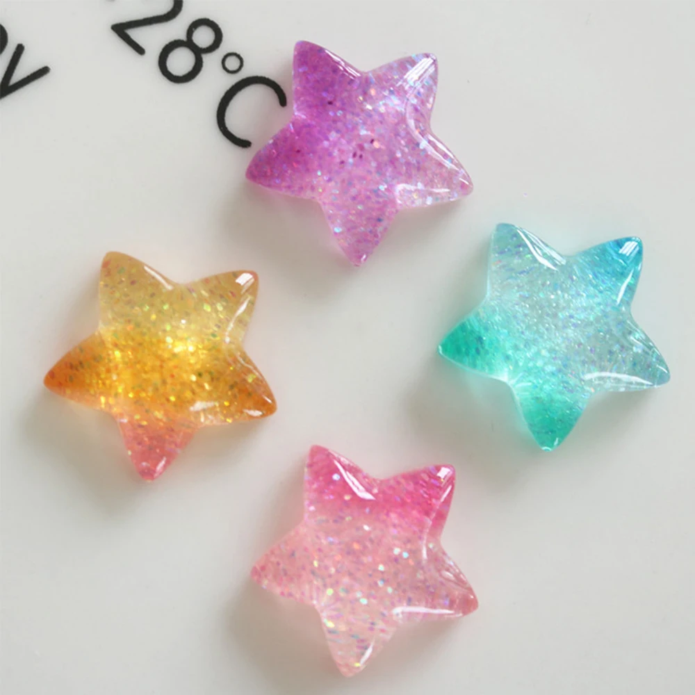 그라디언트 스타 시리즈 송진 플랫 백 카보숑, 스크랩북 - Christmas Craft Embellishment 리뷰 및 가격