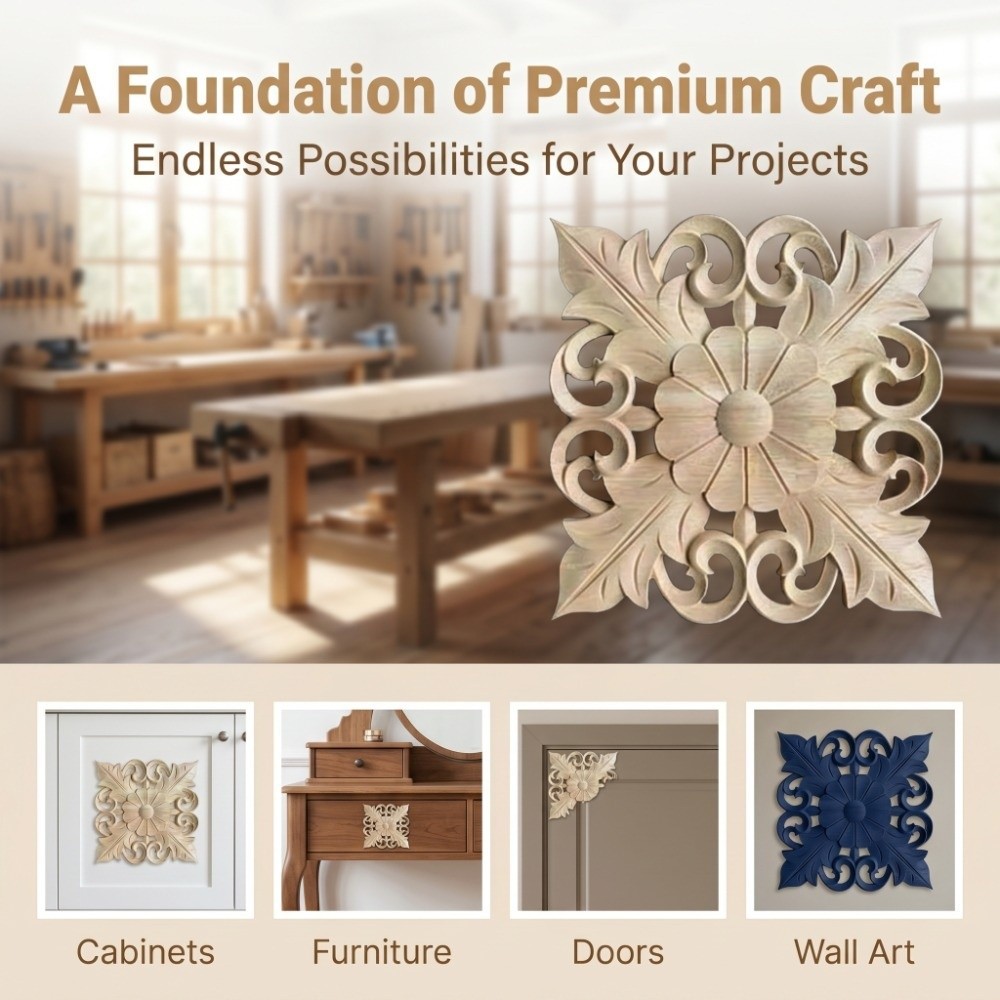 홈 장식용 목재 조각 아플리케 연갈색 5.91인치 레트 - Craft Embellishment 리뷰 및 가격