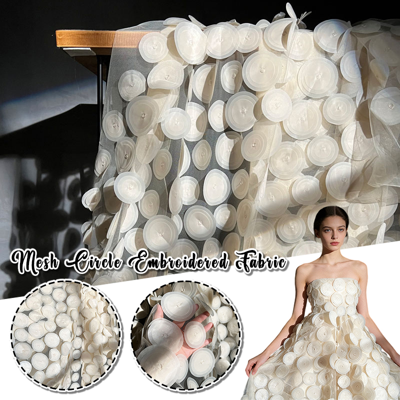 3D 다층 원형 컷 퍼스펙티브 메쉬 거즈 원단 DIY  - Crystal Mesh Fabric 리뷰 및 가격