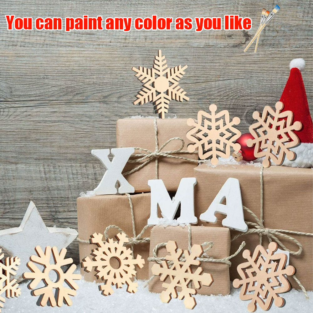 10개 크리스마스 트리 장식 DIY 다양한 나무 눈송이 - Christmas Craft Embellishment 리뷰 및 가격