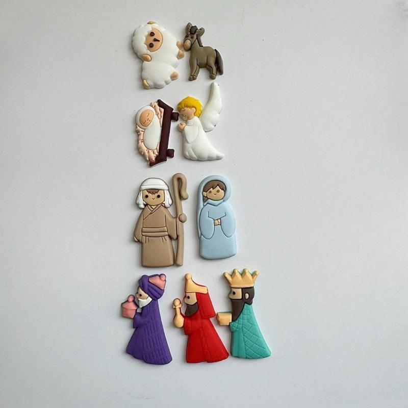 G6KF 9PCS/세트 출생 장면 패치 PVC 미니 동 - Christmas Craft Embellishment 리뷰 및 가격