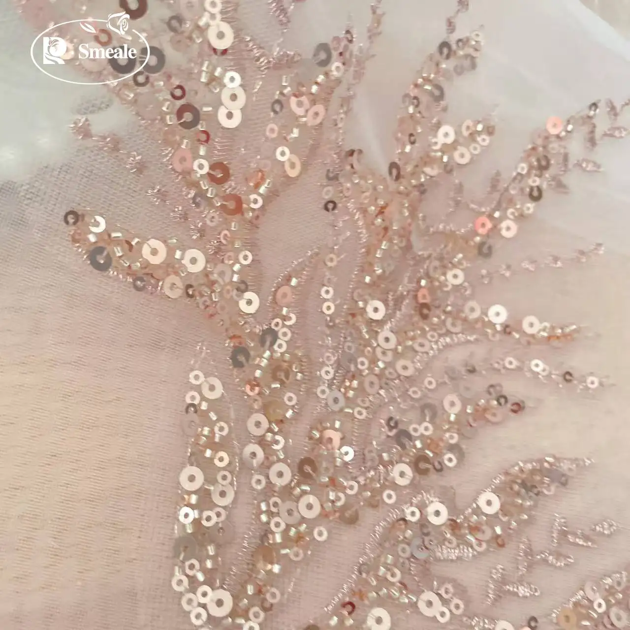 5Pair-2Pair. 로즈 골드 스팽글 튜브 비즈 자 - Applique Patch Flower 리뷰 및 가격