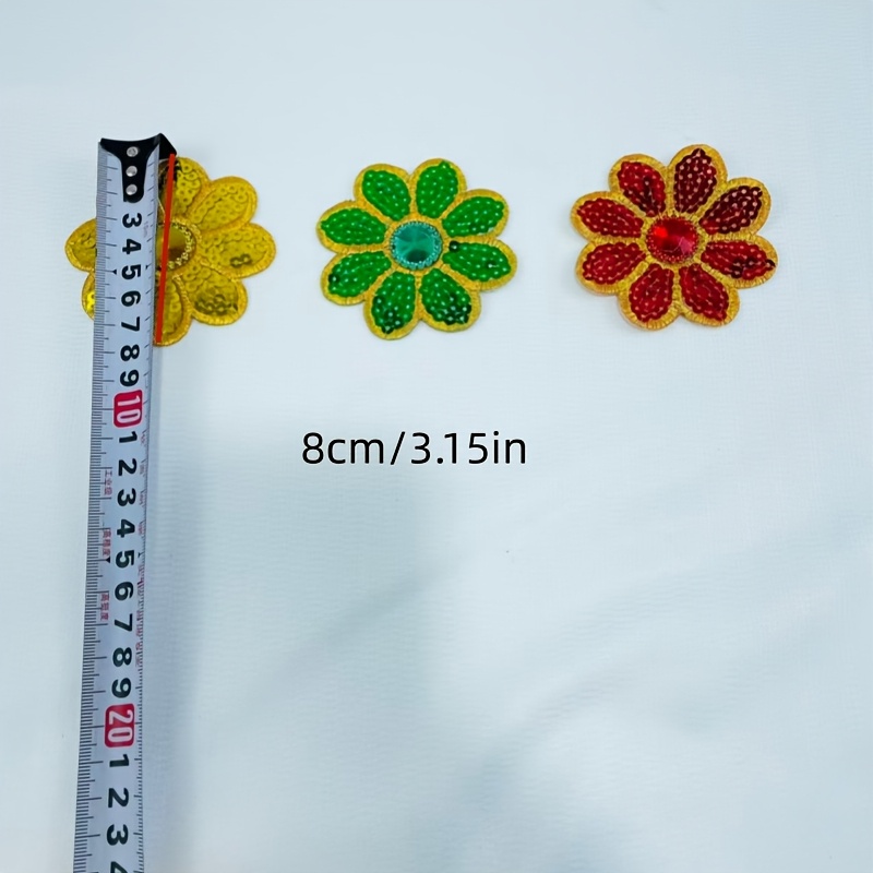 10개 꽃 모양 스팽글 아플리케 비즈 아플리케 꽃무늬  - Applique Patch Flower 리뷰 및 가격