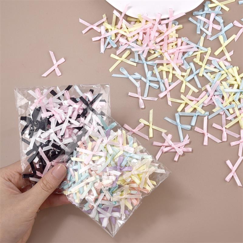 100Pcs 3mm 리본 미니 새틴 리본 꽃 나비 넥타 - Christmas Craft Embellishment 리뷰 및 가격