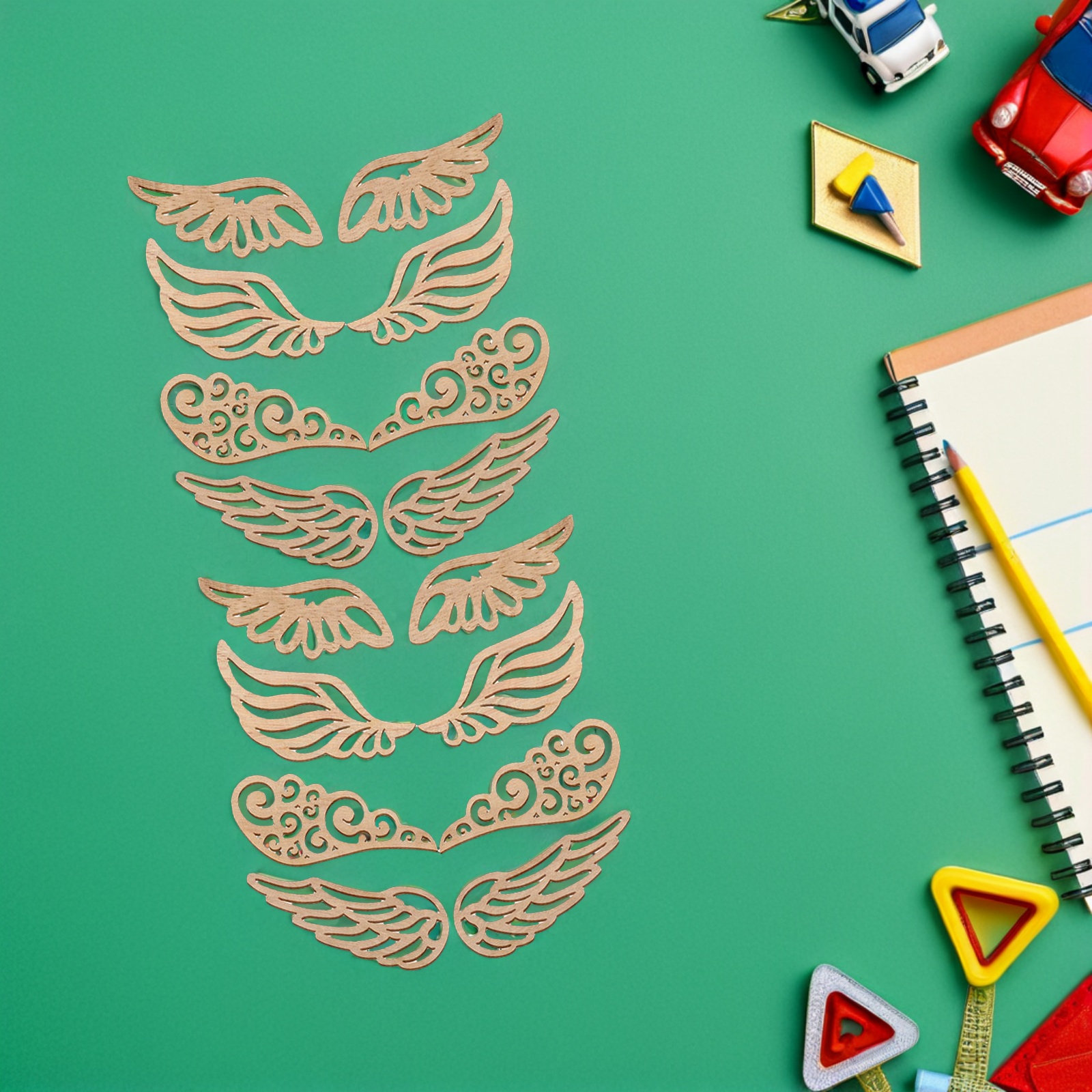 40개 나무 날개 컷아웃 무도색 DIY 천사 날개 모양 - Christmas Craft Embellishment 리뷰 및 가격