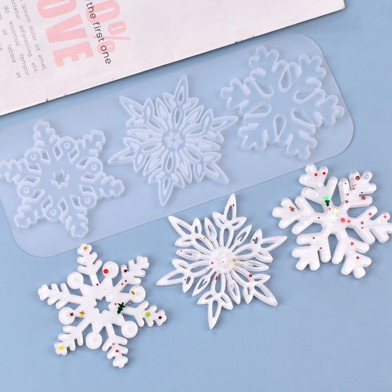 크리스마스 할로우 눈송이 장식 실리콘 몰드, 부드러운  - Christmas Craft Embellishment 리뷰 및 가격
