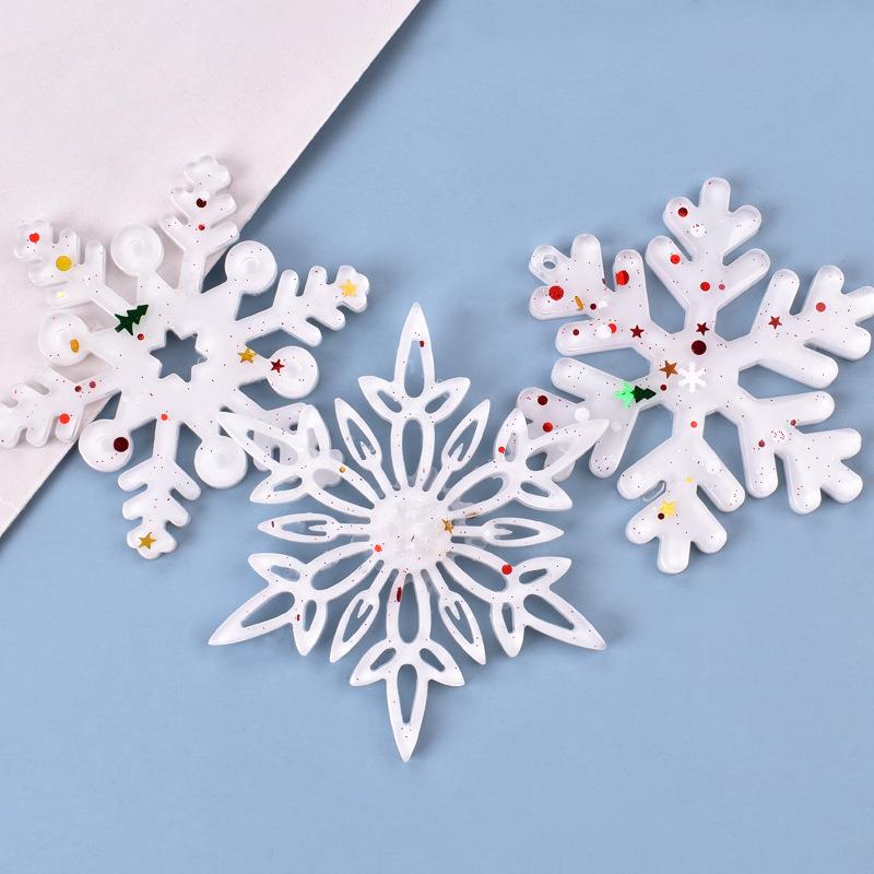 크리스마스 할로우 눈송이 장식 실리콘 몰드, 부드러운  - Christmas Craft Embellishment 리뷰 및 가격