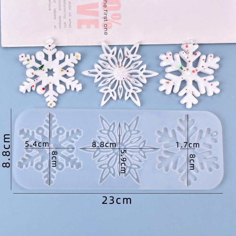 크리스마스 할로우 눈송이 장식 실리콘 몰드, 부드러운  - Christmas Craft Embellishment 리뷰 및 가격