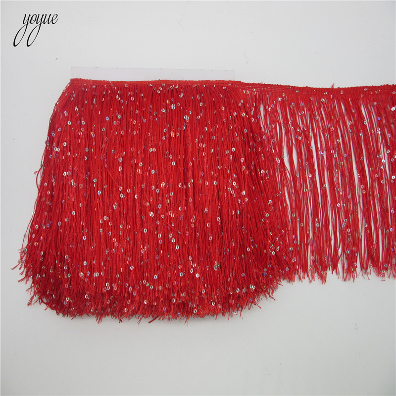 YOYUE 긴 폴리에스터 스팽글 술 프린지 레이스 트림 - Beaded Trim Fringe 리뷰 및 가격