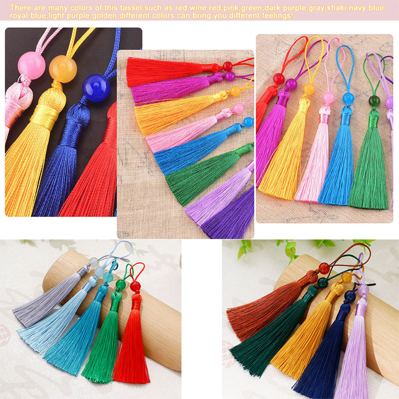 5-100Pcs 책갈피 파란색 된 Tassels 폴리  - Beaded Trim Fringe 리뷰 및 가격