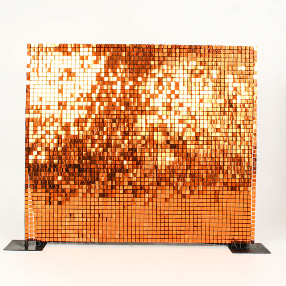 밝은 오렌지 쉬머 벽 배경 패널 12/18/24pcs  - Sequin Fabric Panel 리뷰 및 가격
