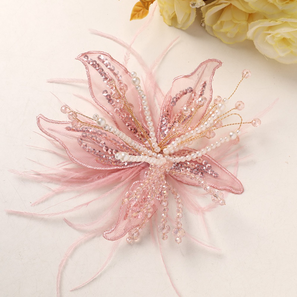 1PC 깃털 진주 3D 오간자 꽃 패치 트위스트 와이어 - Applique Patch Flower 리뷰 및 가격
