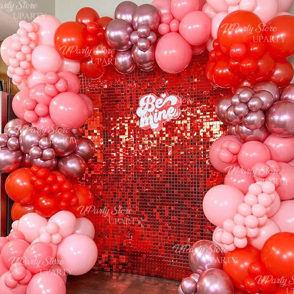 레드 쉬머 월 백드롭 패널 12/16/18/24개 레드 - Sequin Fabric Panel 리뷰 및 가격
