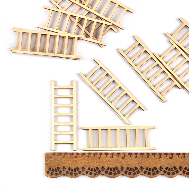 20 개/몫 20x60mm 자연 사다리 나무 DIY 예 - Craft Embellishment 리뷰 및 가격