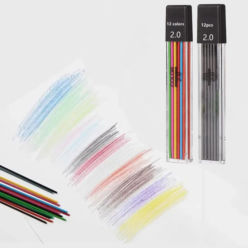 기계식 연필 세트 2.0mm 2B 검정/색상 리드 리필 - Staedtler Pencil Lumocolor 리뷰 및 가격