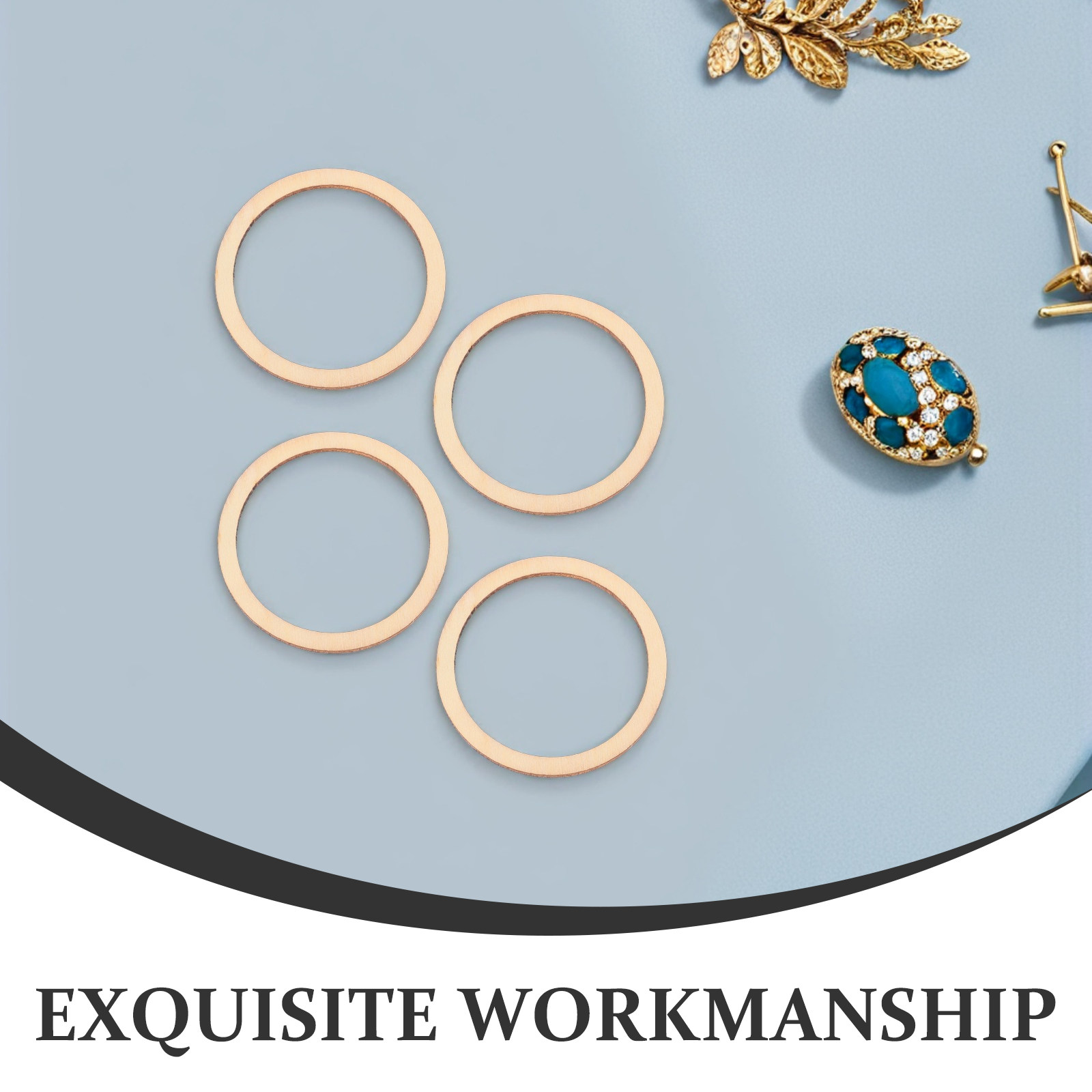 50개 나무 원형 장식품 천연 나무 색상 6cm 원형  - Christmas Craft Embellishment 리뷰 및 가격