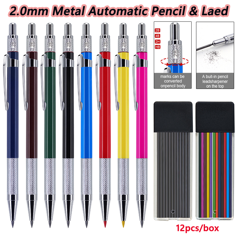새로운 여러 가지 빛깔의 금속 기계식 연필, 2.0mm - Staedtler Pencil Lumocolor 리뷰 및 가격