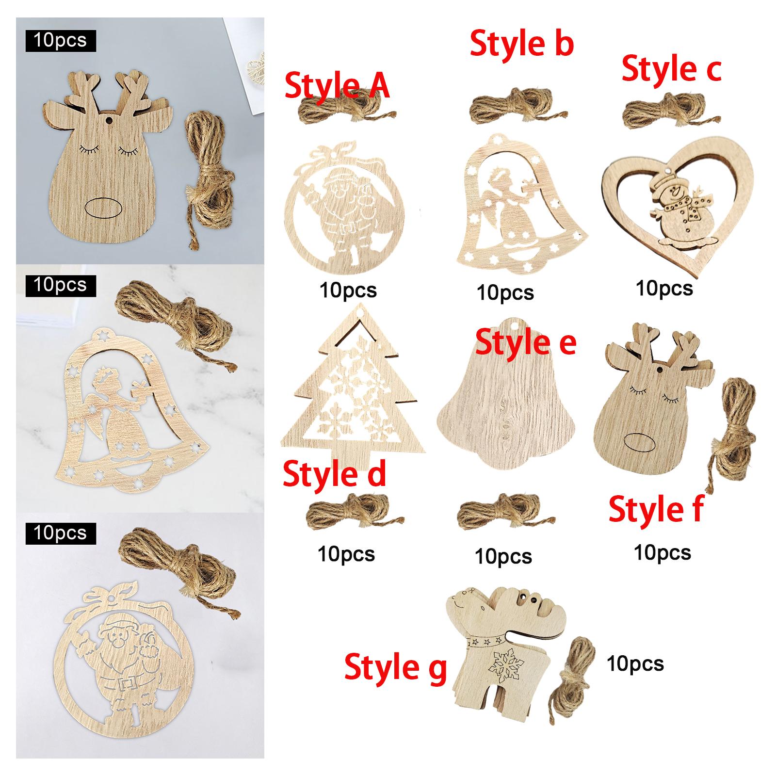 미완성 나무 조각 크리스마스 장식 태그 플라크 공예품  - Christmas Craft Embellishment 리뷰 및 가격