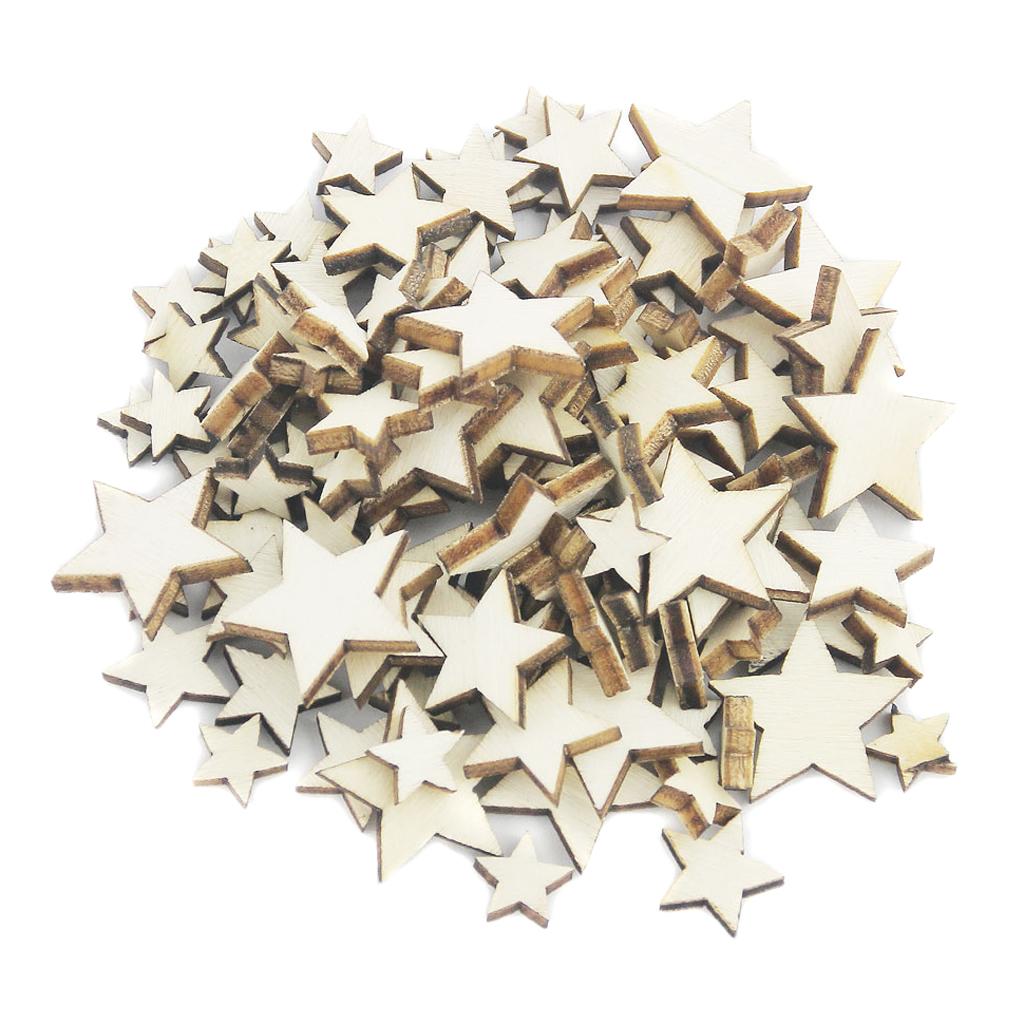 베이스우드 공예 스타 슬라이스 천연 나무색 장식 조각  - Craft Embellishment 리뷰 및 가격