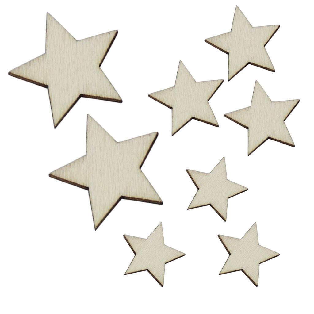 베이스우드 공예 스타 슬라이스 천연 나무색 장식 조각  - Craft Embellishment 리뷰 및 가격