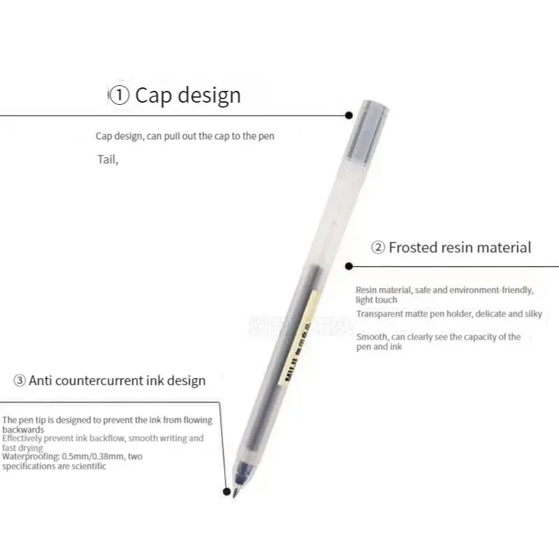 6/8개/세트 MUJI 젤 펜 블랙/레드/블루 0.38 - Muji Stationery Gel Pen 리뷰 및 가격